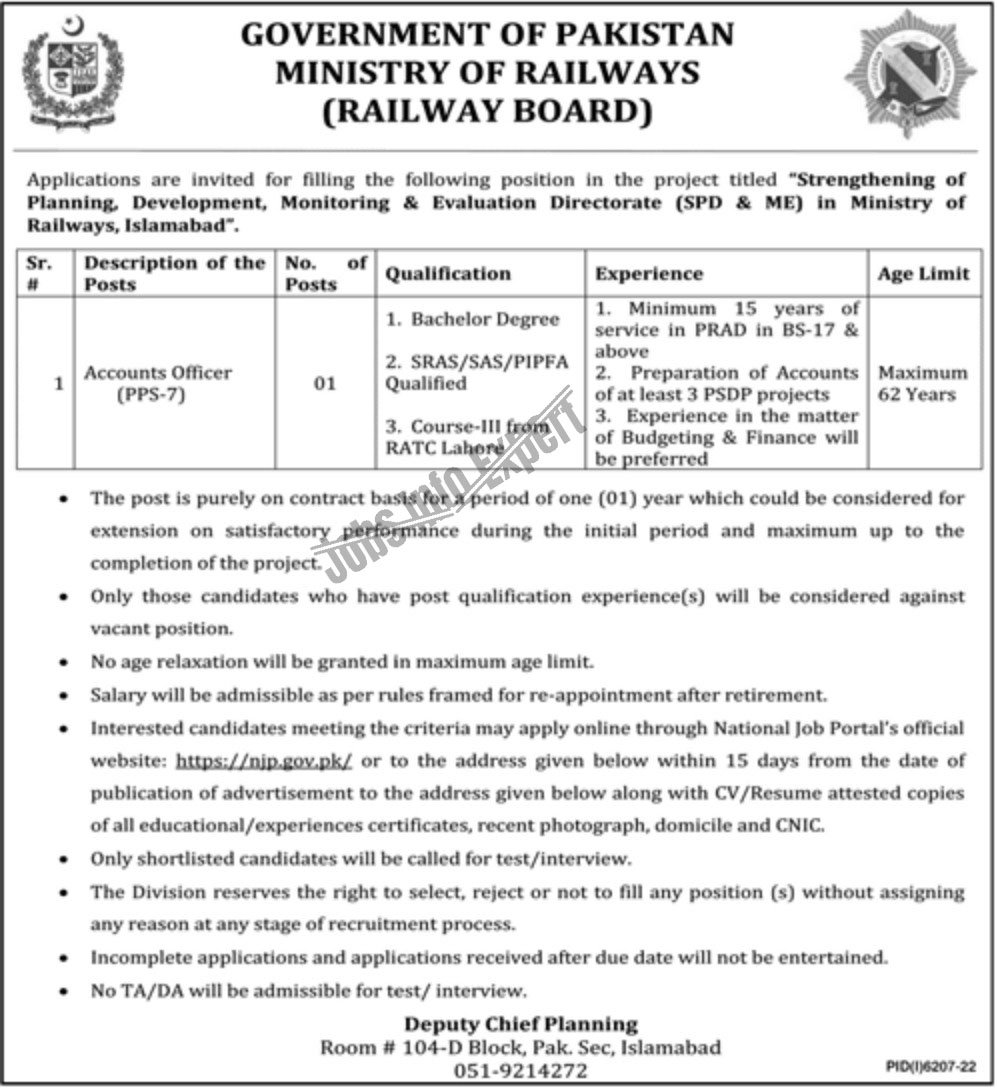 Ministry of Railways 2023 Jobs