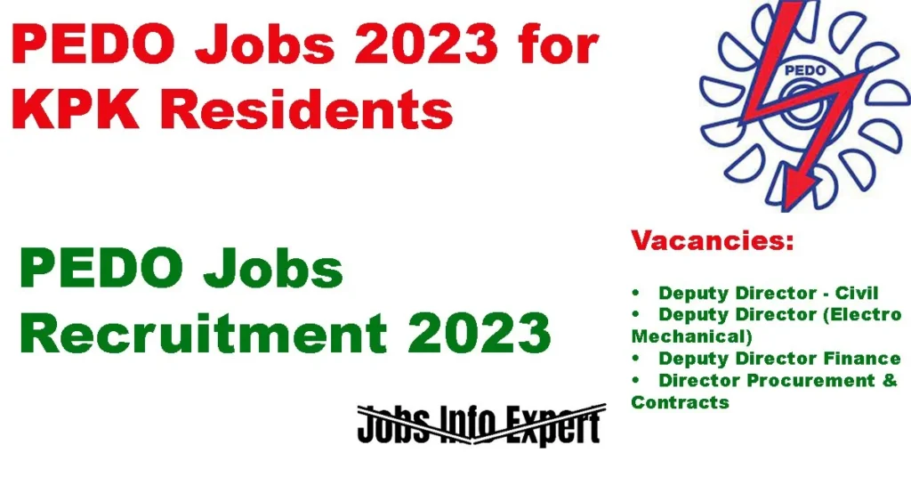 PEDO Jobs 2023